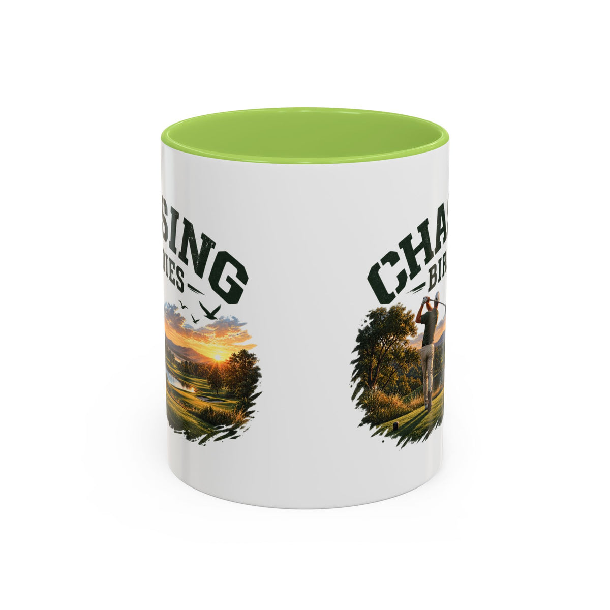 Chasing Birdies Golf Accent Mug – Golfer Coffee Mug