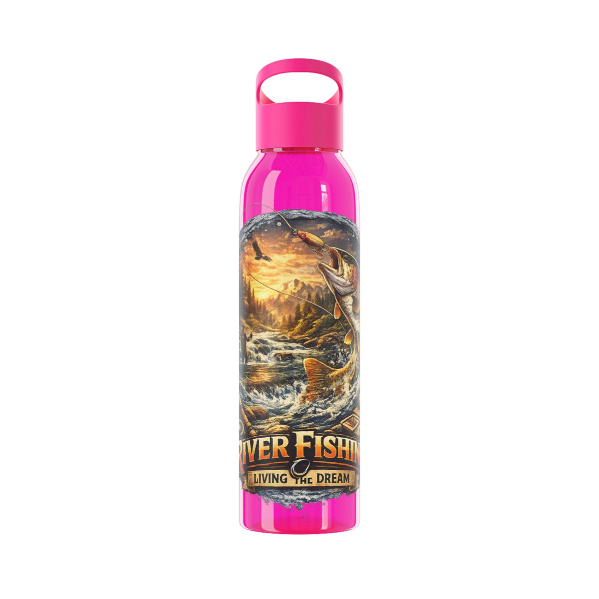 Gourde River Fishing Living the Dream – Bouteille de pêche pour pêcheur