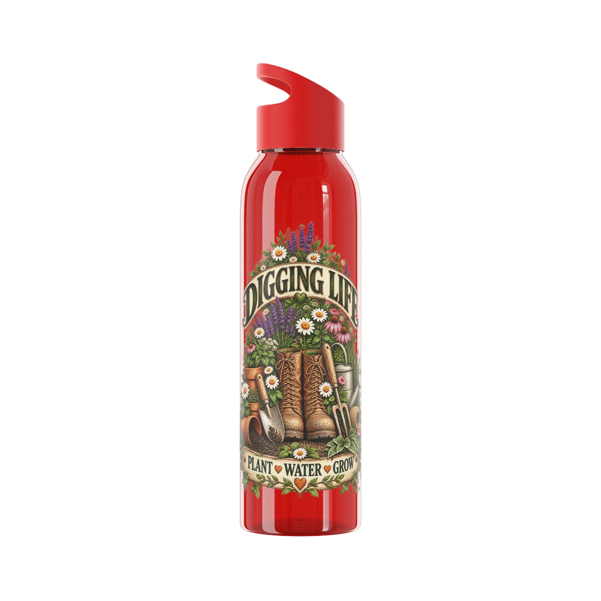 Digging Life Vintage Garden – Slimline Water Bottle