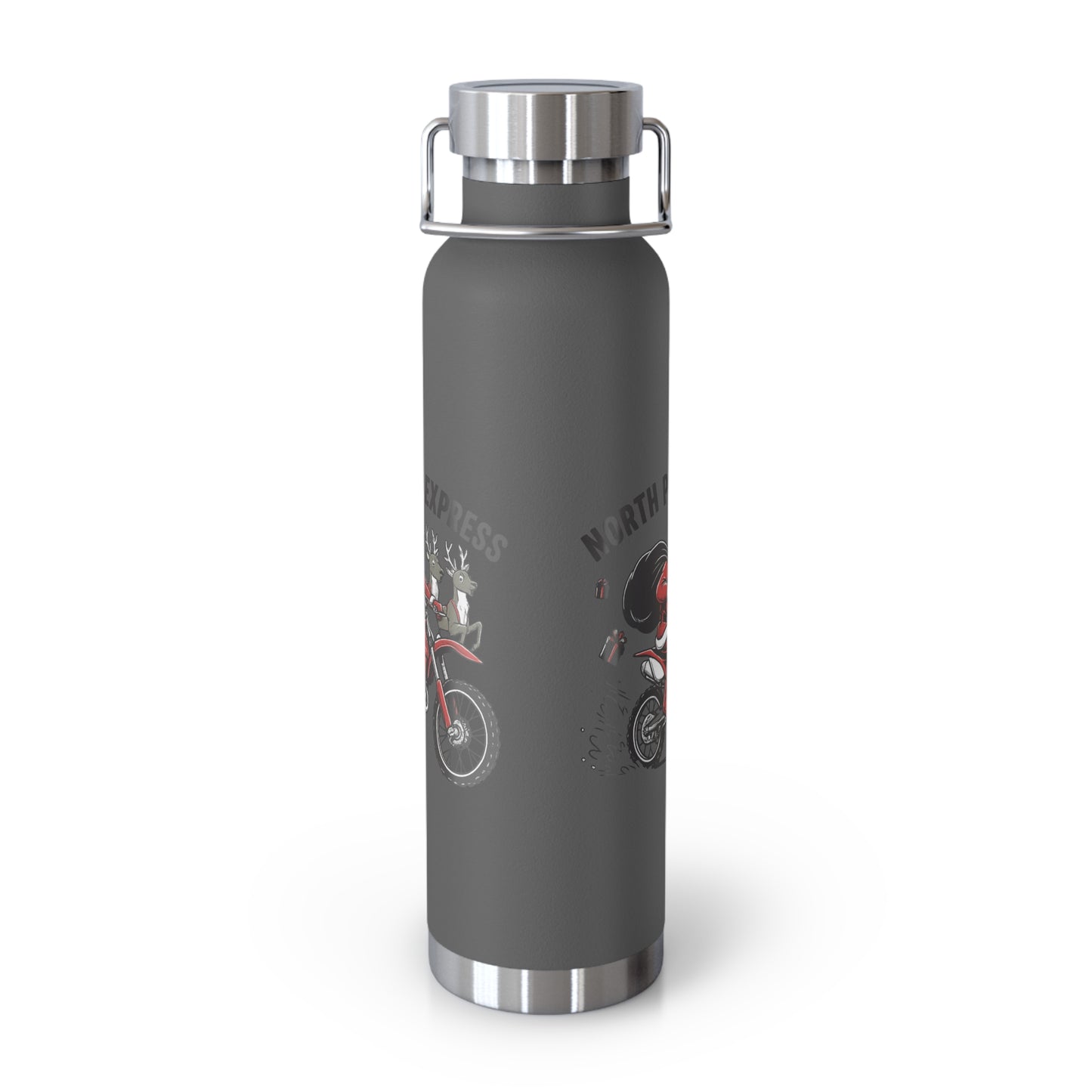 North Pole Express Motocross Christmas Insulated Flask
