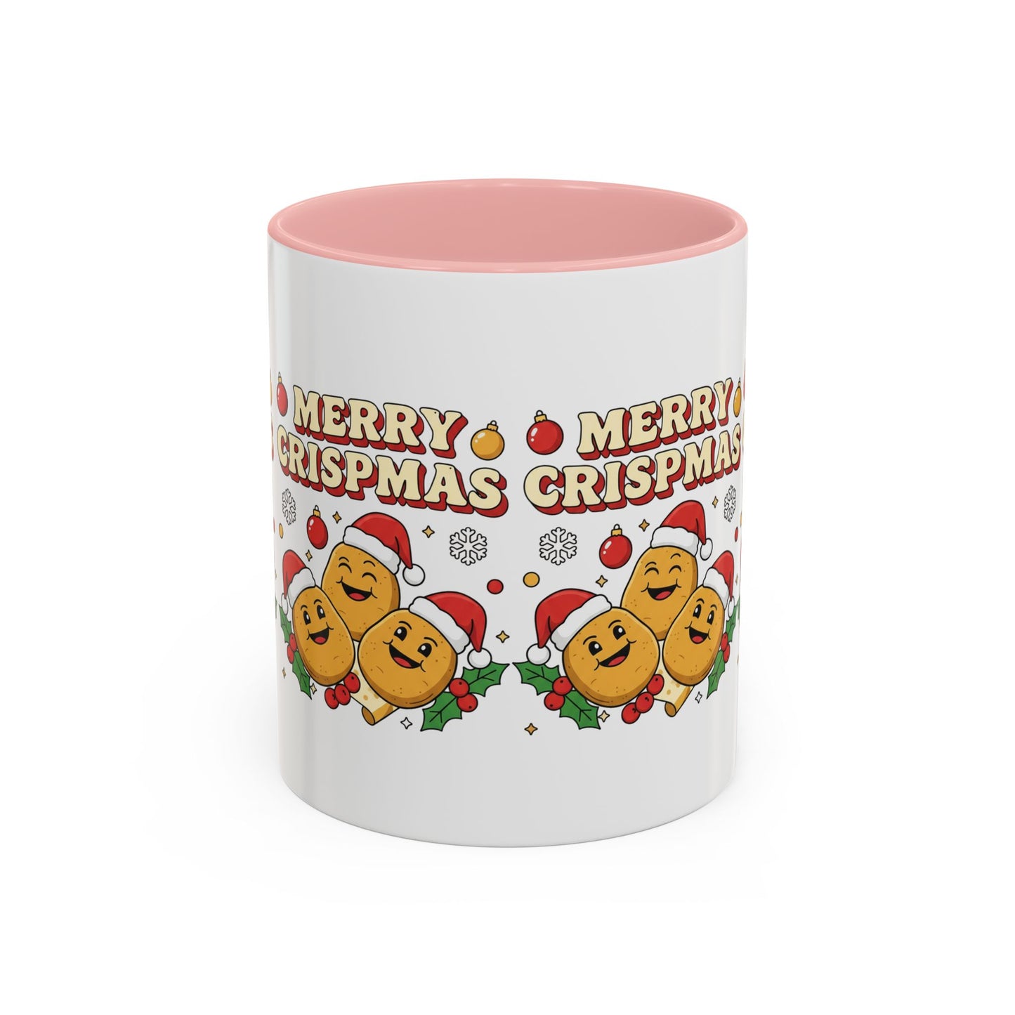 Merry Crispmas Christmas Accent Mug – Funny Festive Mug