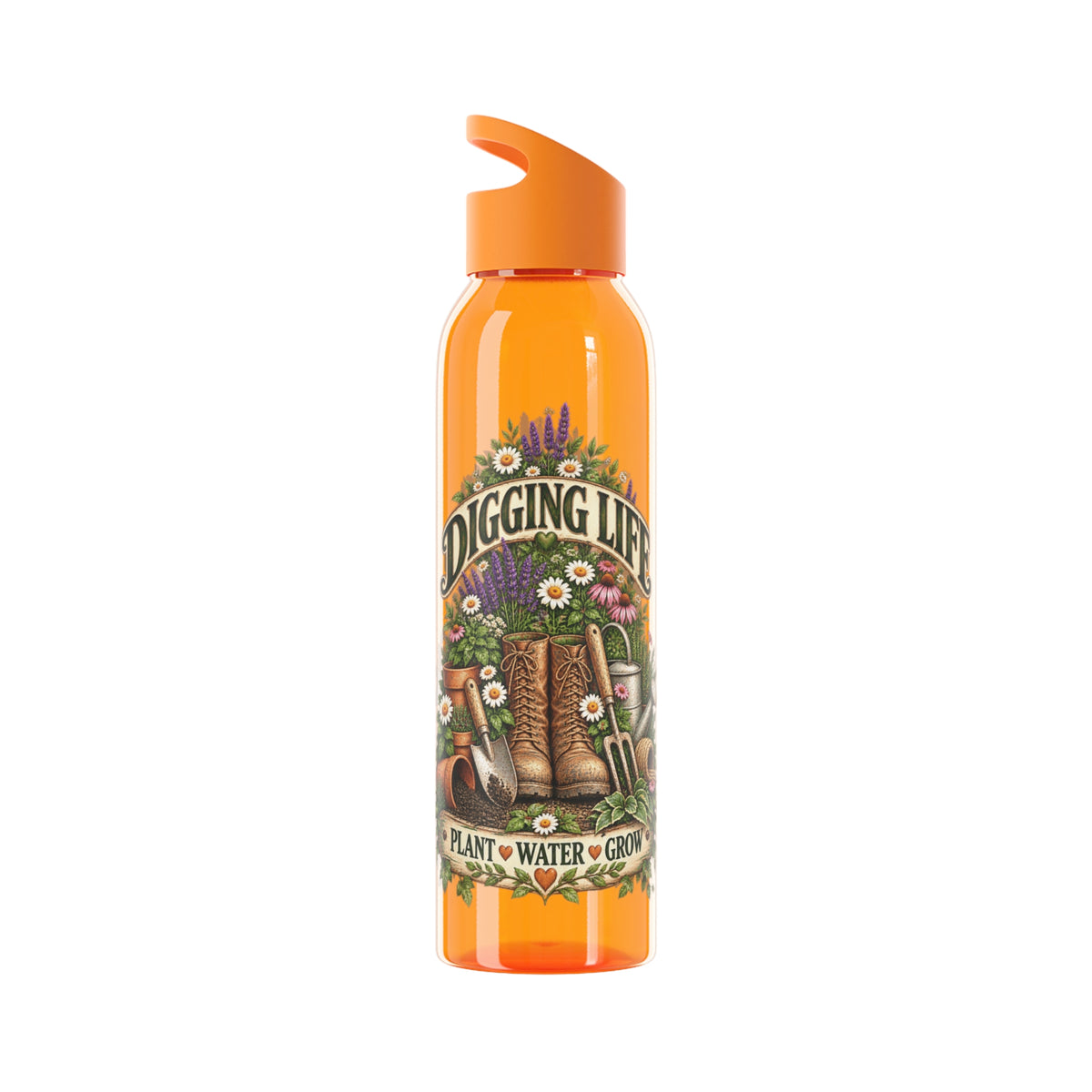Digging Life Vintage Garden – Slimline Water Bottle