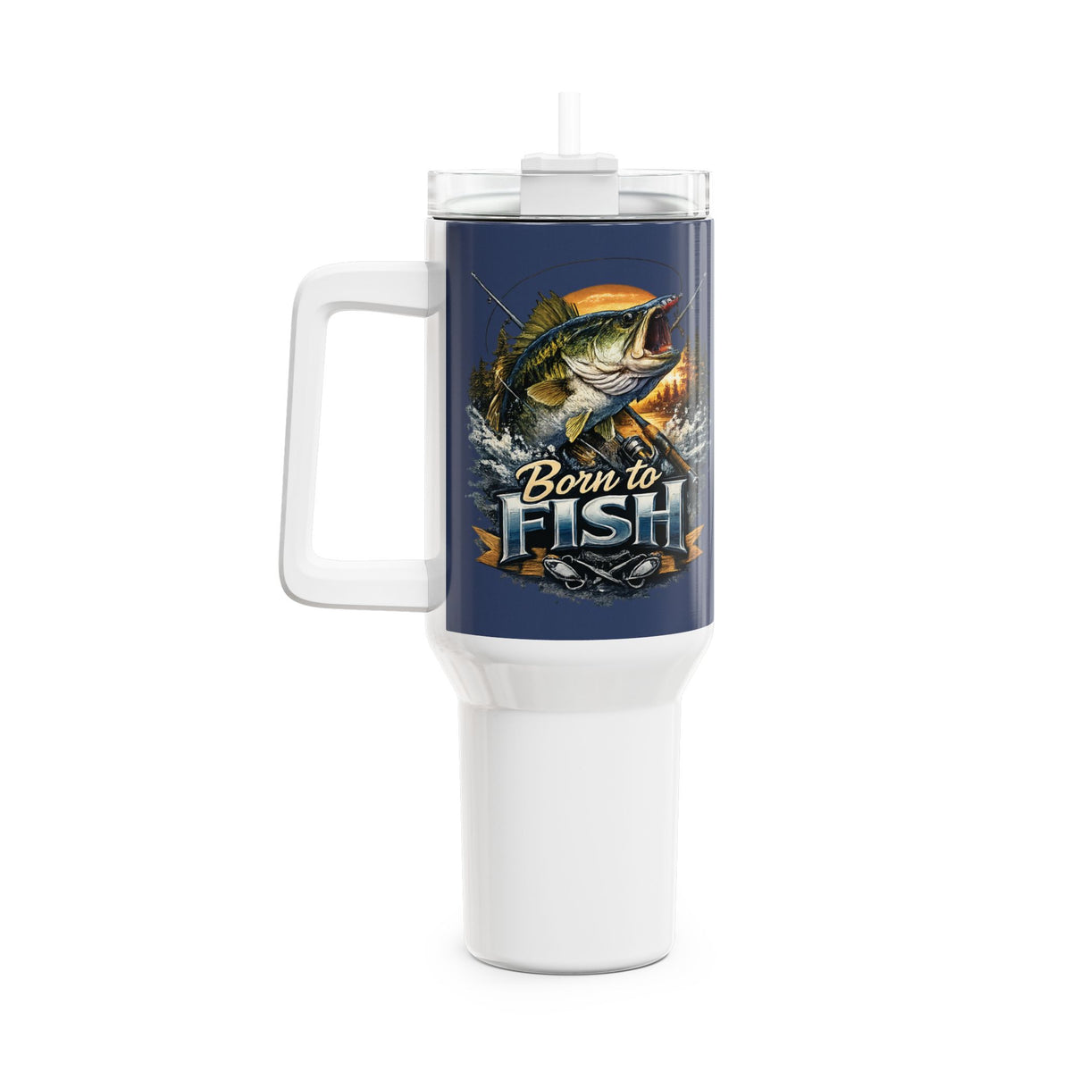 Born to Fish 40oz Insulated Mug