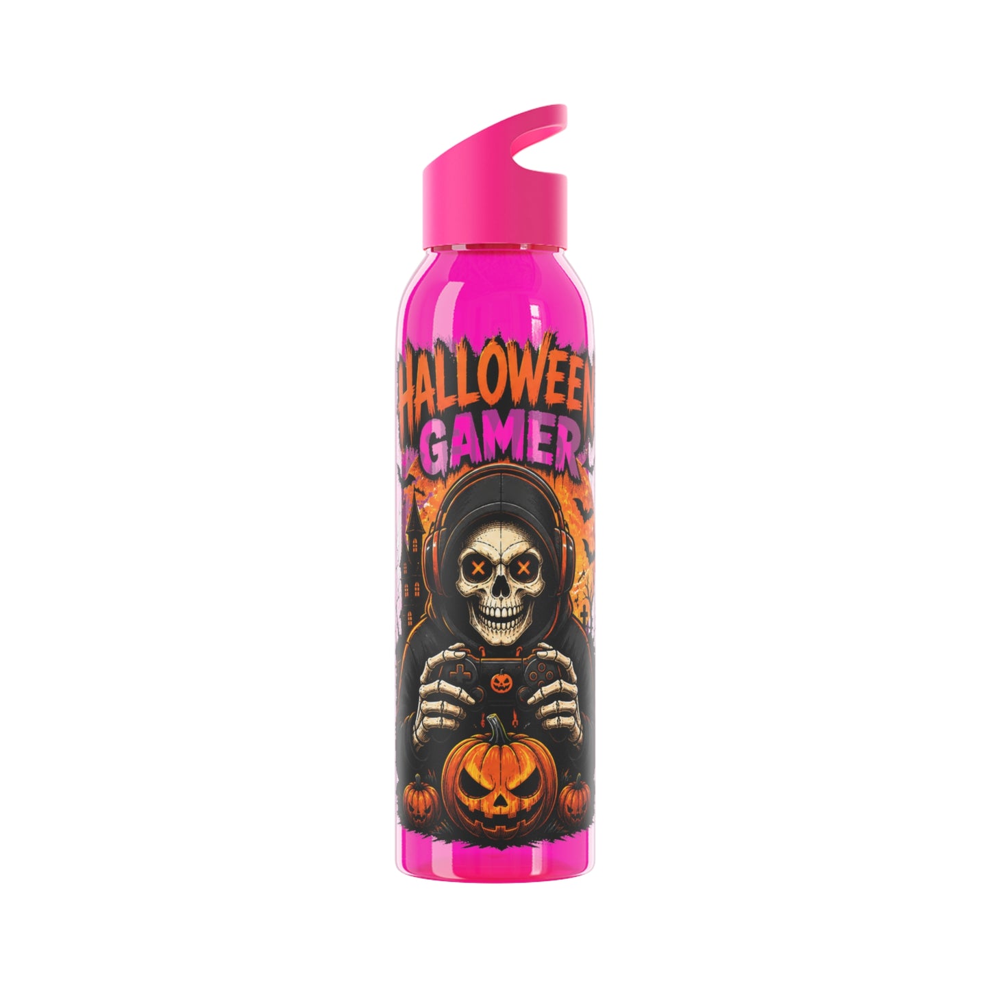Halloween Gamer Water Bottle – Skull Gaming Bottle