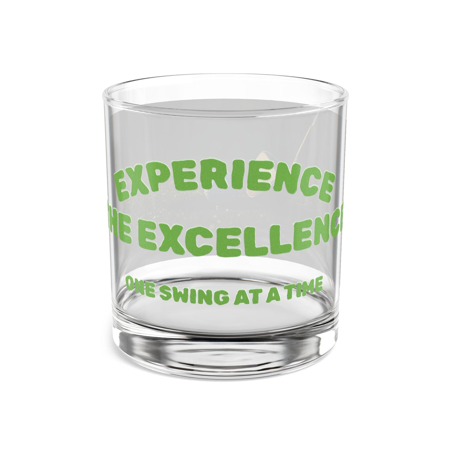 10oz Rocks Glass - Experience the Excellence, Golf Gifts, Sports Bar Decor, Unique Drinks Glass, Ideal Gift - SJM Print Store
