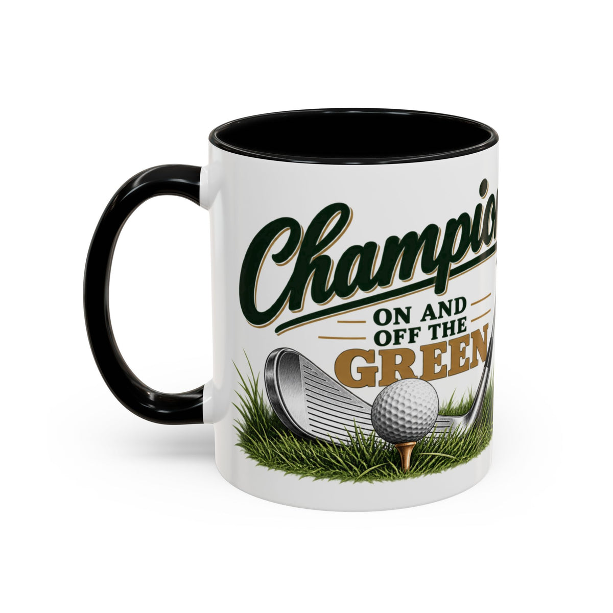 Golf Champion Accent Mug – Wraparound Golfer Design