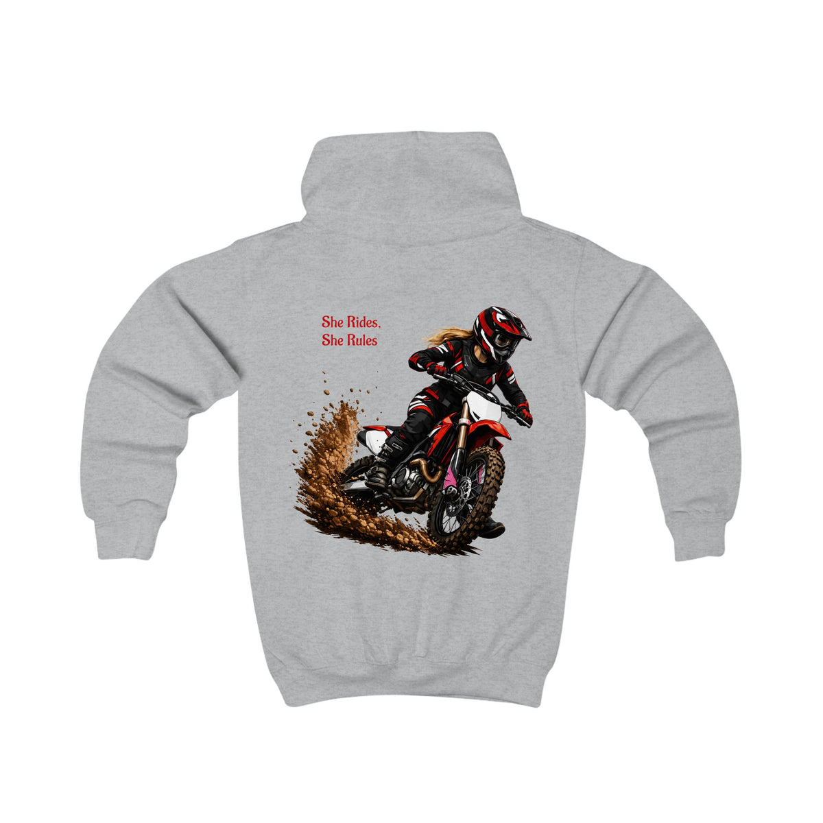 She Rides She Rules Youth Hoodie – Girls Motocross Hoodie