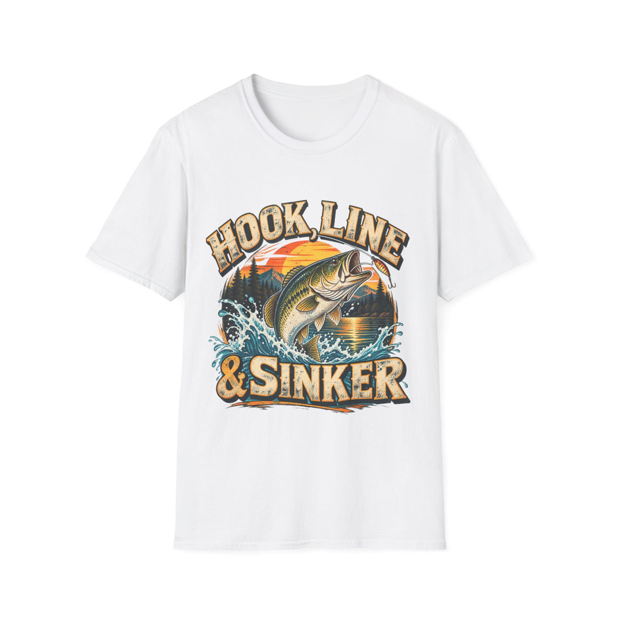 Hook, Line & Sinker Fishing T-Shirt – Vintage Angler Graphic Tee