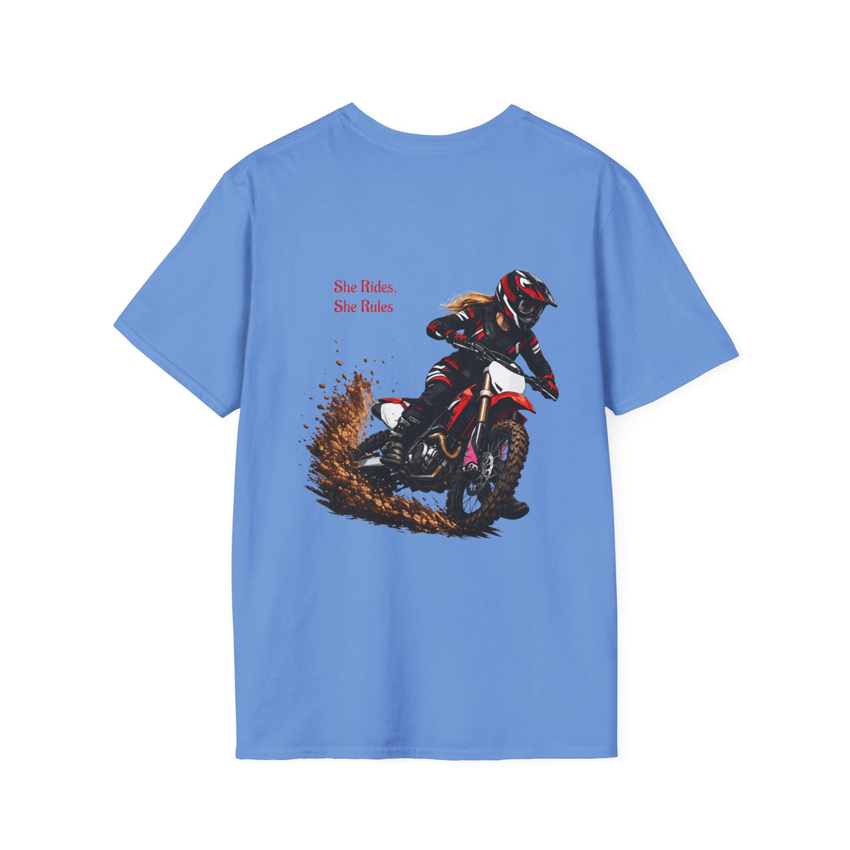 She Rides, She Rules Dirt Bike T-Shirt