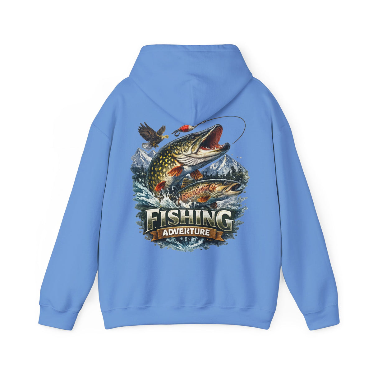 Fishing Adventure Back Print Hoodie – Angler Graphic Hoodie
