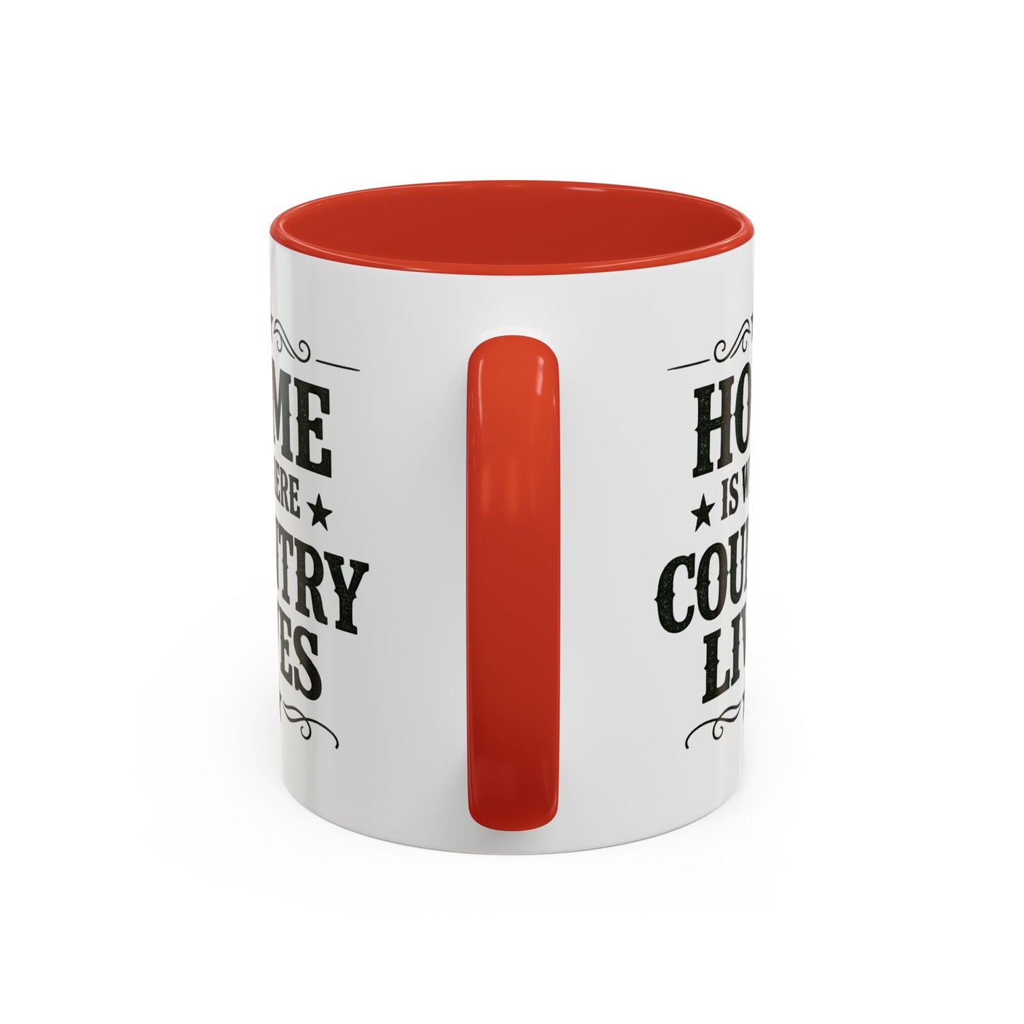 Home Is Where Country Lives Accent Mug – Country Music Mug