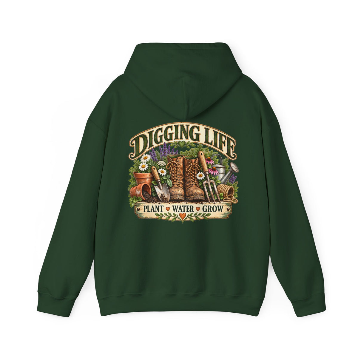 Garten-Hoodie im Vintage-Stil „Digging Life“