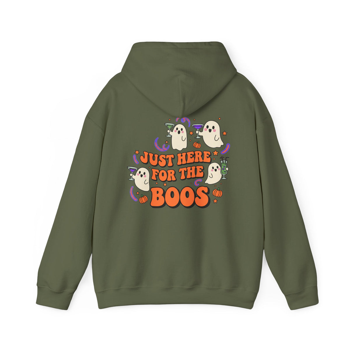 Just Here for the Boos Halloween Ghost Hoodie