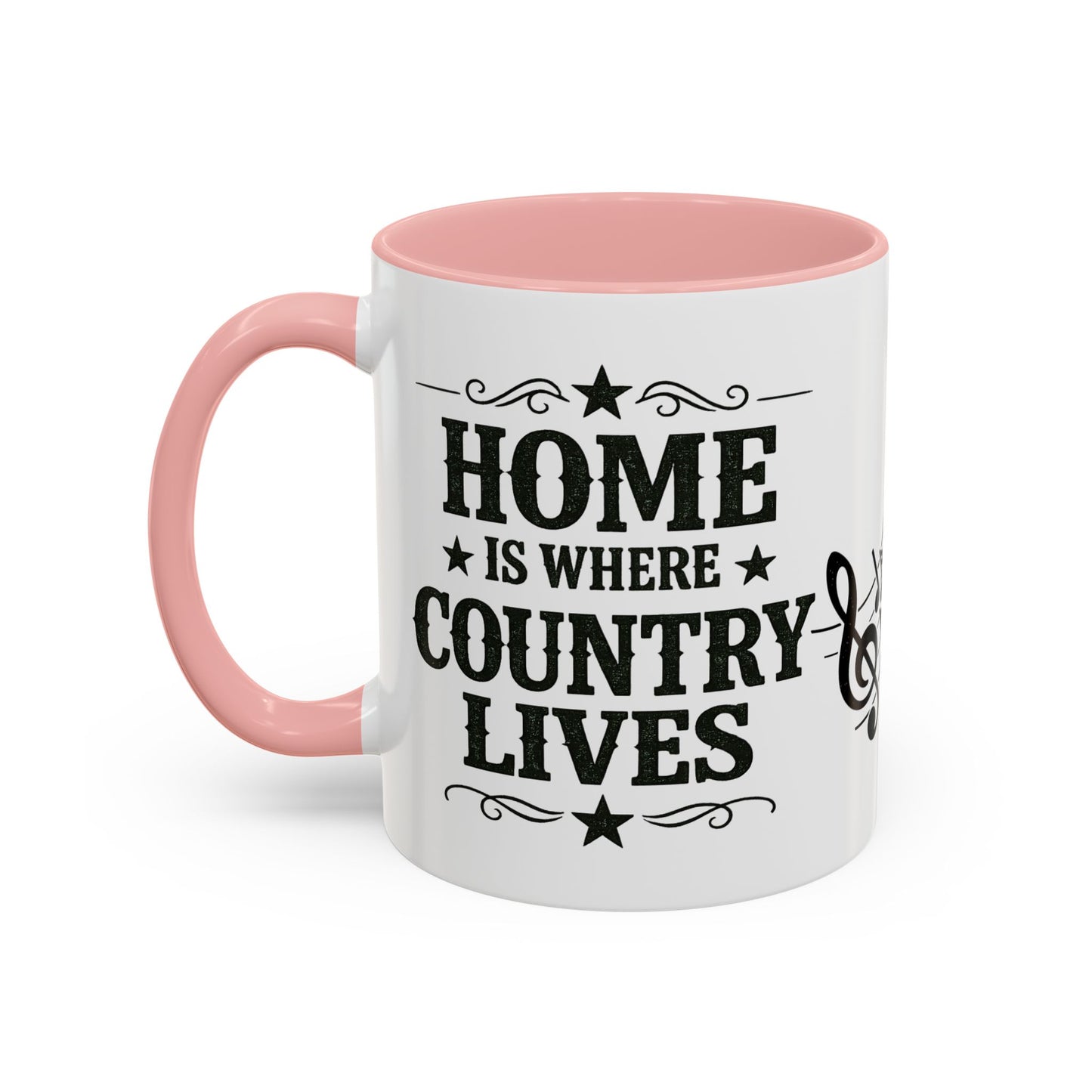 Home Is Where Country Lives Accent Mug – Country Music Mug