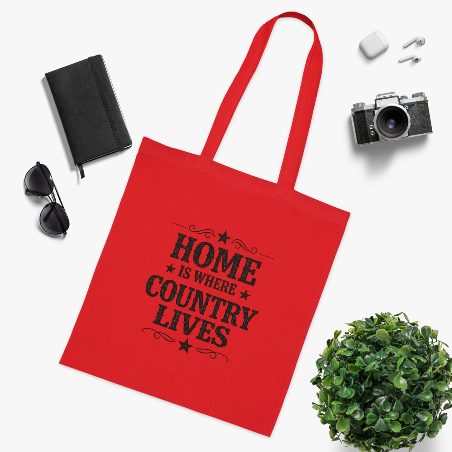Home Is Where Country Lives Tote Bag – Country Shopper Bag