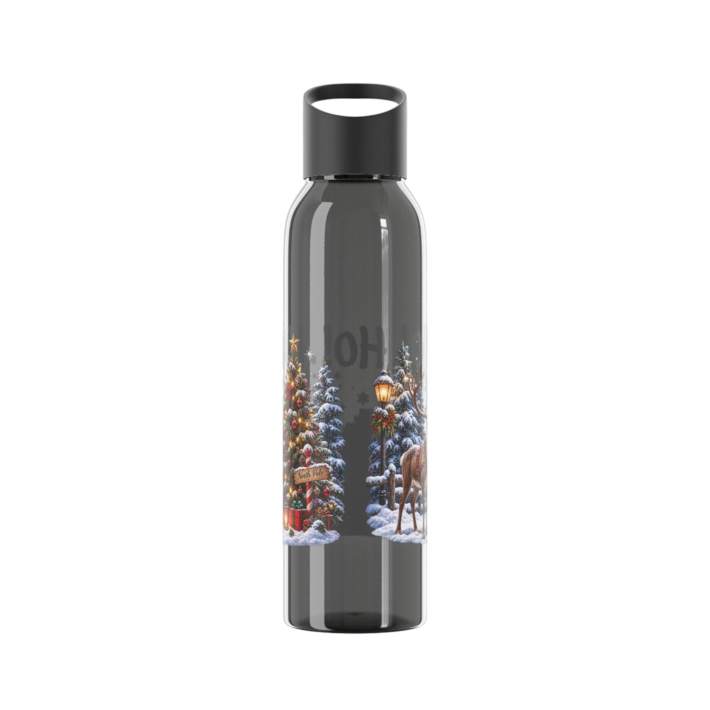 Ho Ho Ho Santa Christmas Water Bottle – Festive Sleigh Design