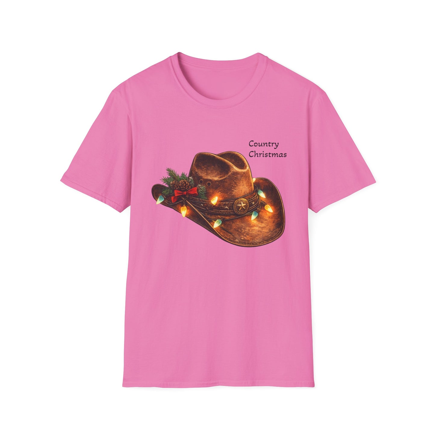 Country Christmas Cowboy Hat T-Shirt