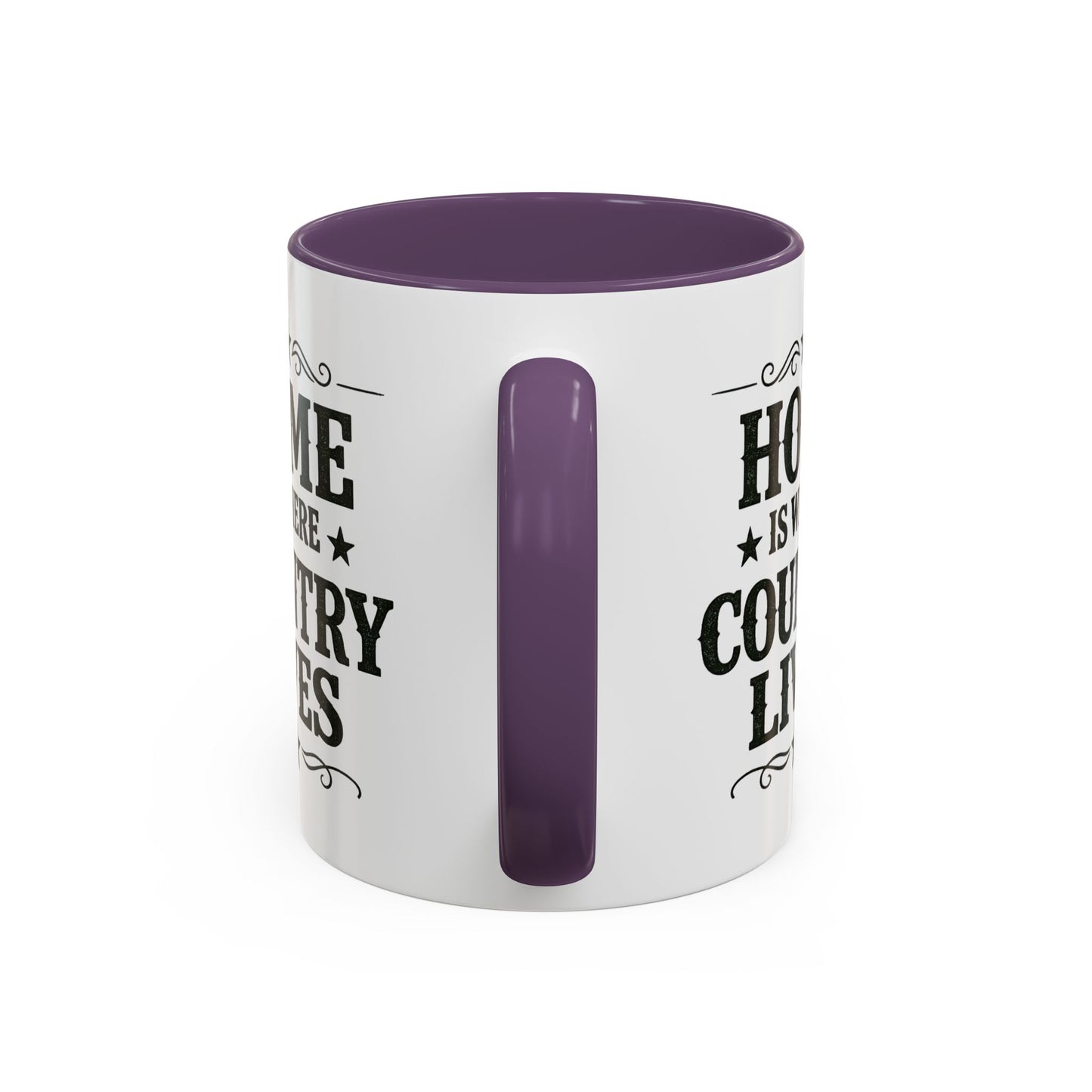 Home Is Where Country Lives Accent Mug – Country Music Mug