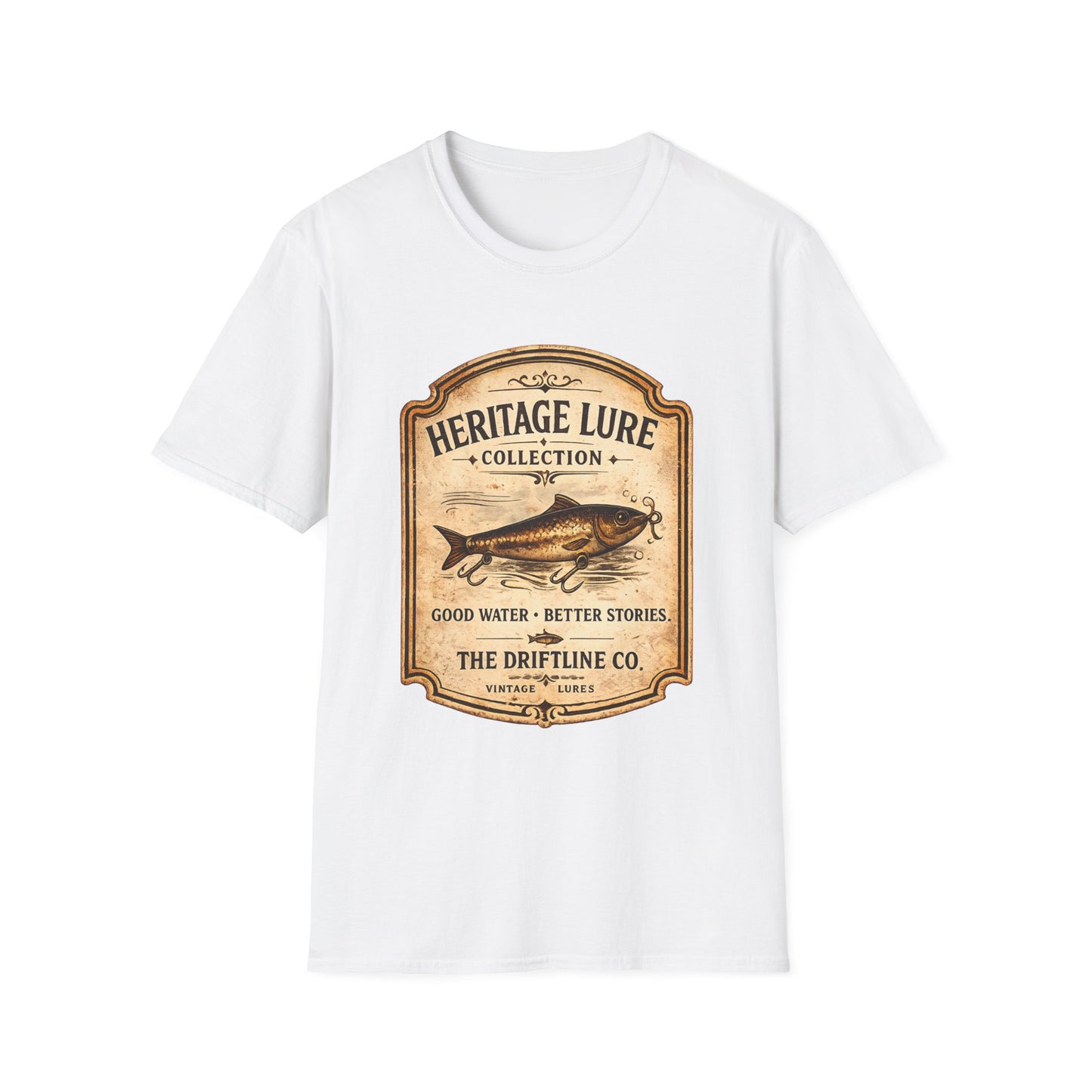 Heritage Lure Collection Fishing T-Shirt | Vintage Angler Tee | The Driftline Company