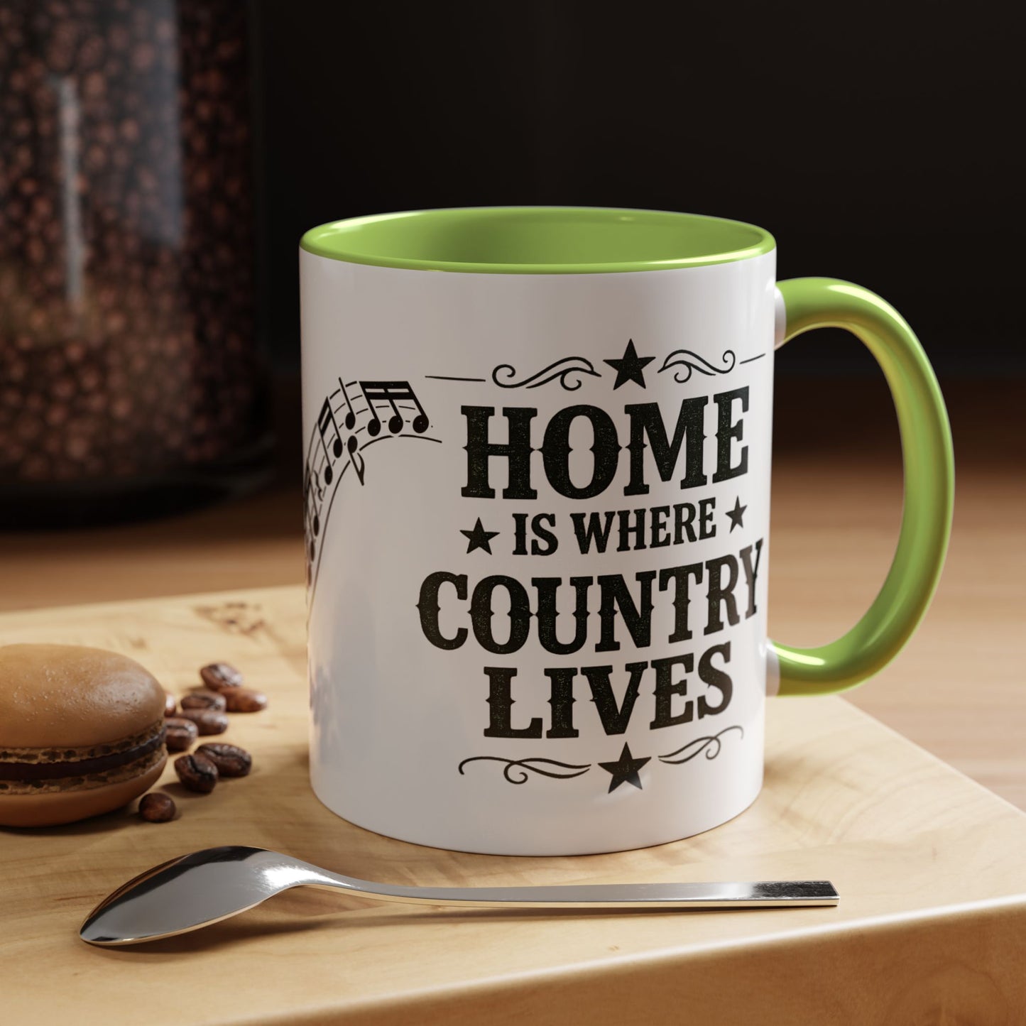 Home Is Where Country Lives Accent Mug – Country Music Mug
