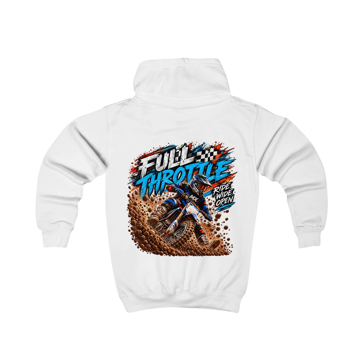 Full Throttle Youth Hoodie – Kids Motocross Dirt Bike Hoodie