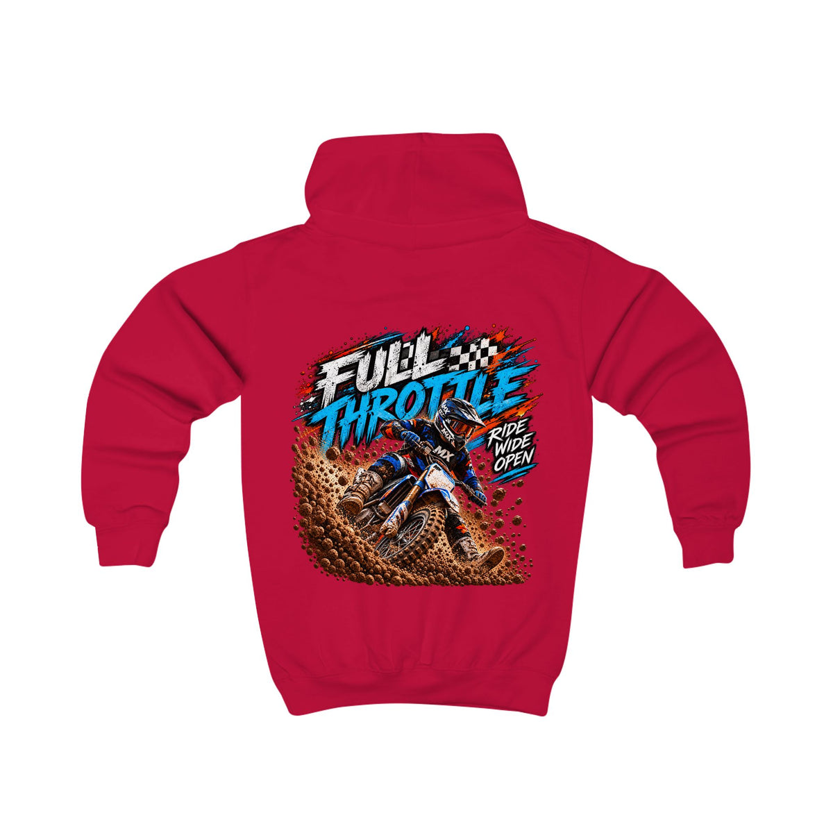 Full Throttle Youth Hoodie – Kids Motocross Dirt Bike Hoodie
