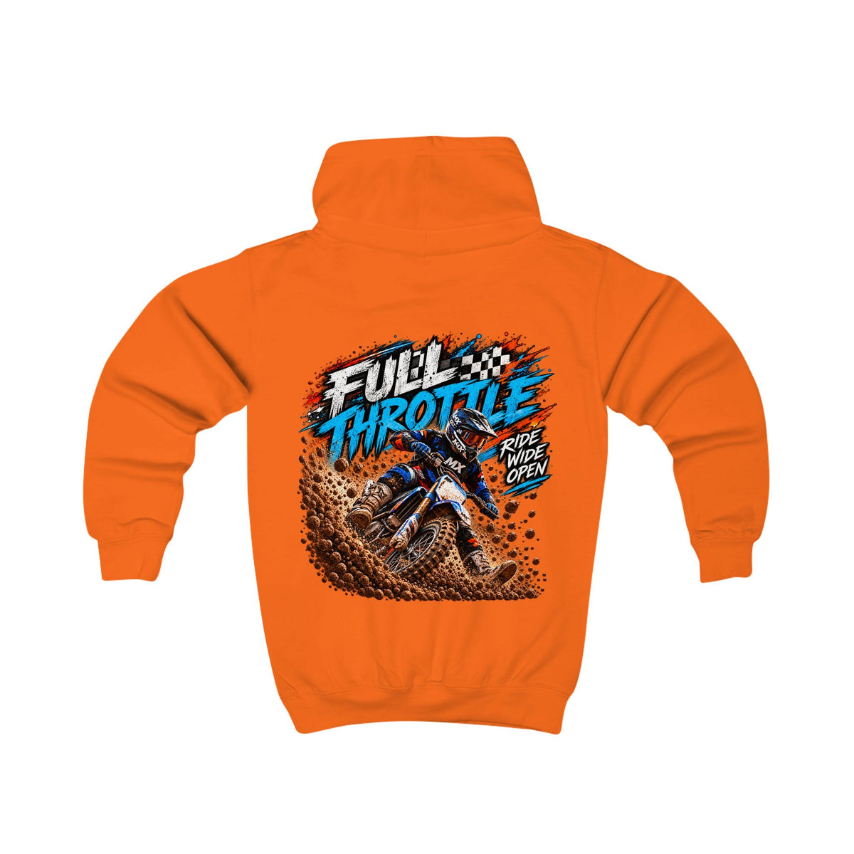 Full Throttle Youth Hoodie – Kids Motocross Dirt Bike Hoodie
