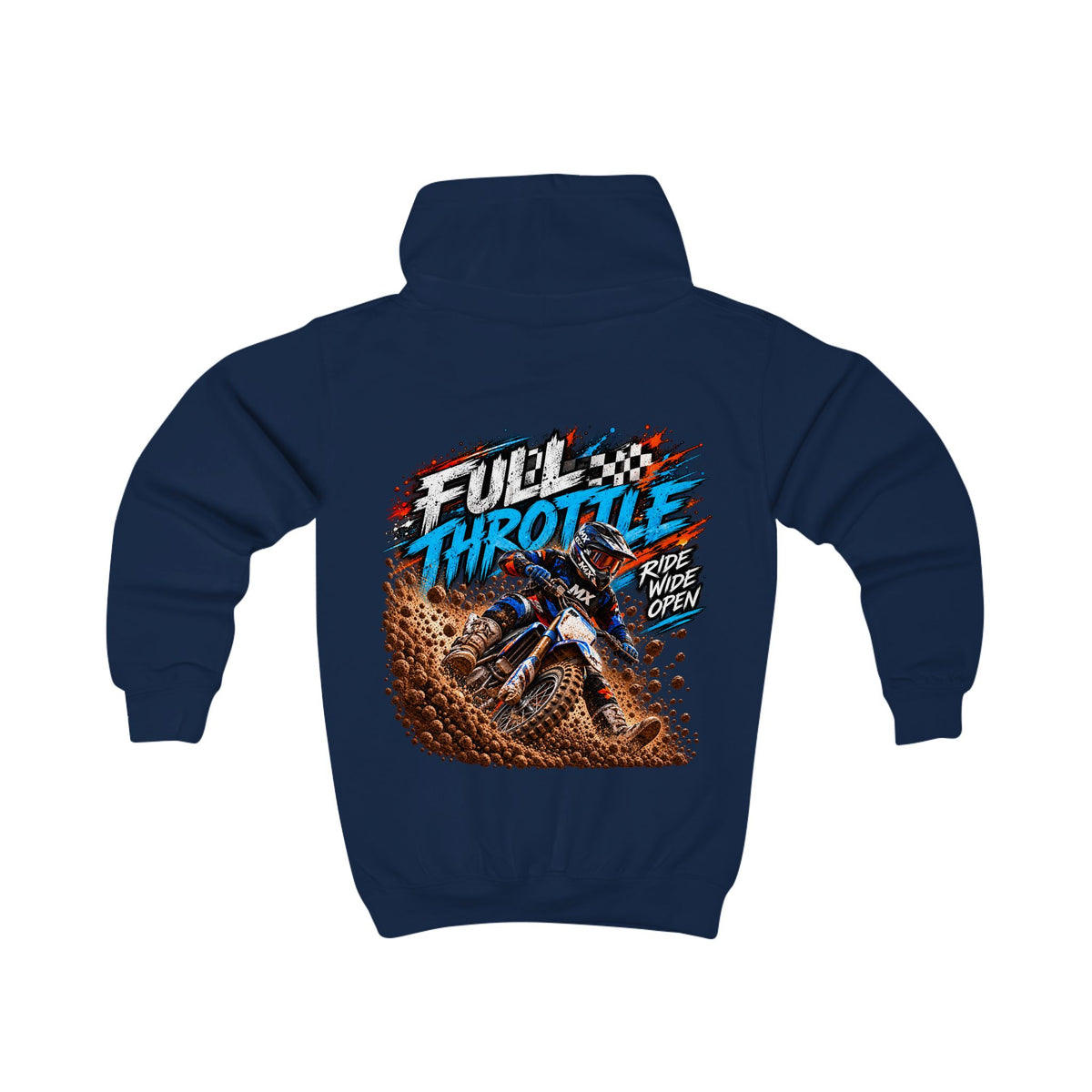 Full Throttle Youth Hoodie – Kids Motocross Dirt Bike Hoodie