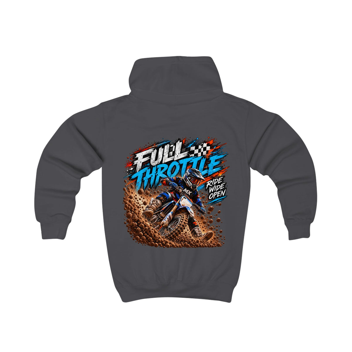 Full Throttle Youth Hoodie – Kids Motocross Dirt Bike Hoodie
