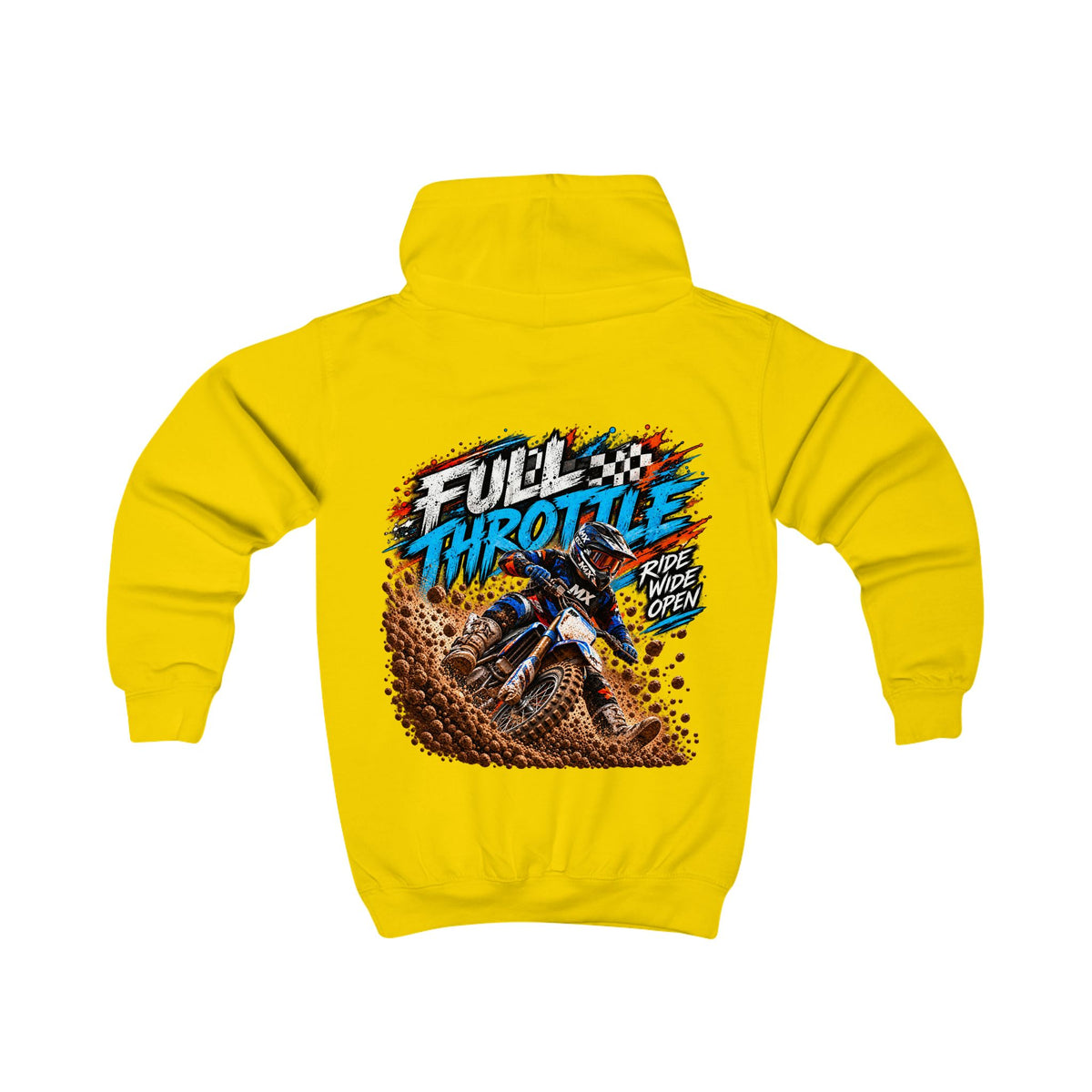 Full Throttle Youth Hoodie – Kids Motocross Dirt Bike Hoodie