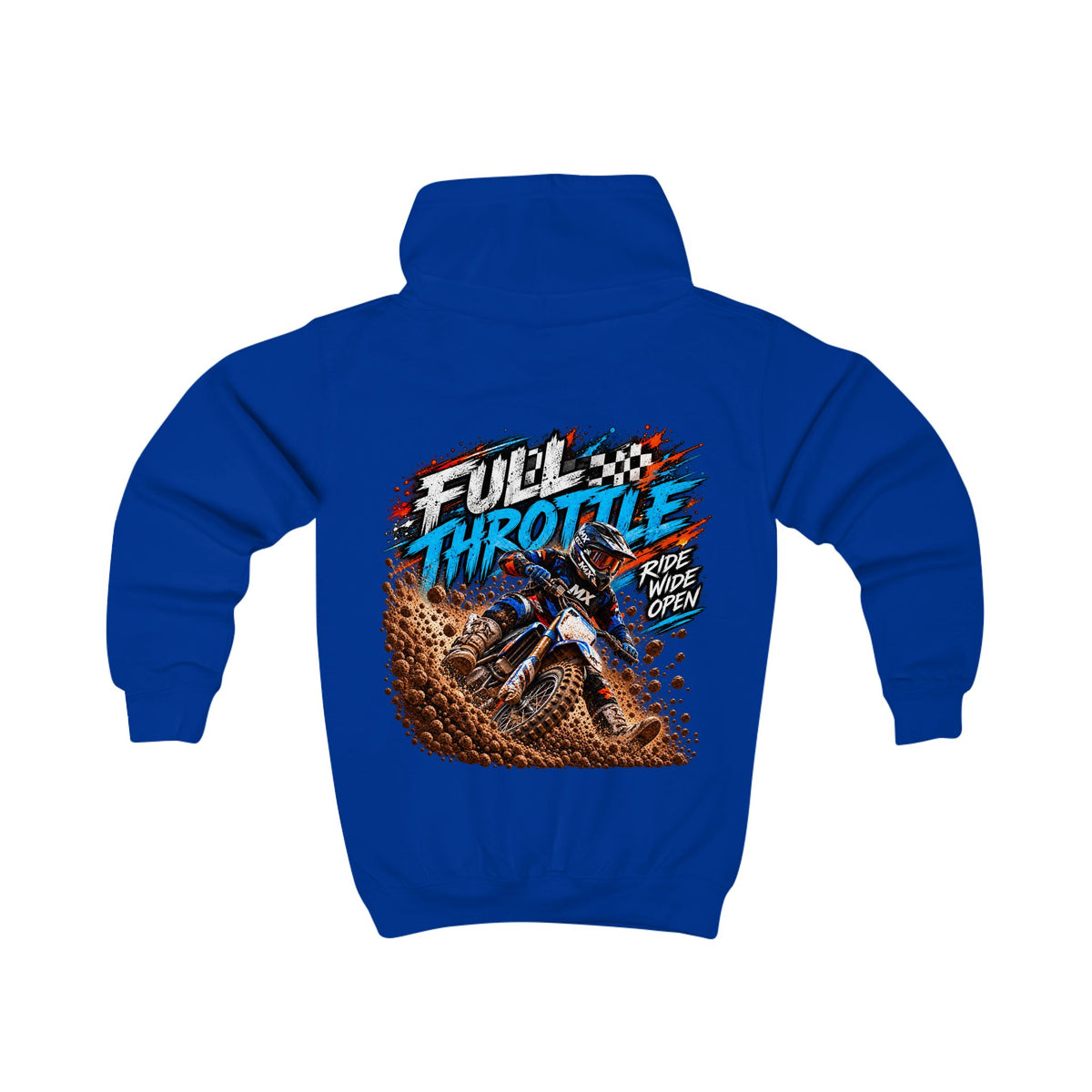 Full Throttle Youth Hoodie – Kids Motocross Dirt Bike Hoodie