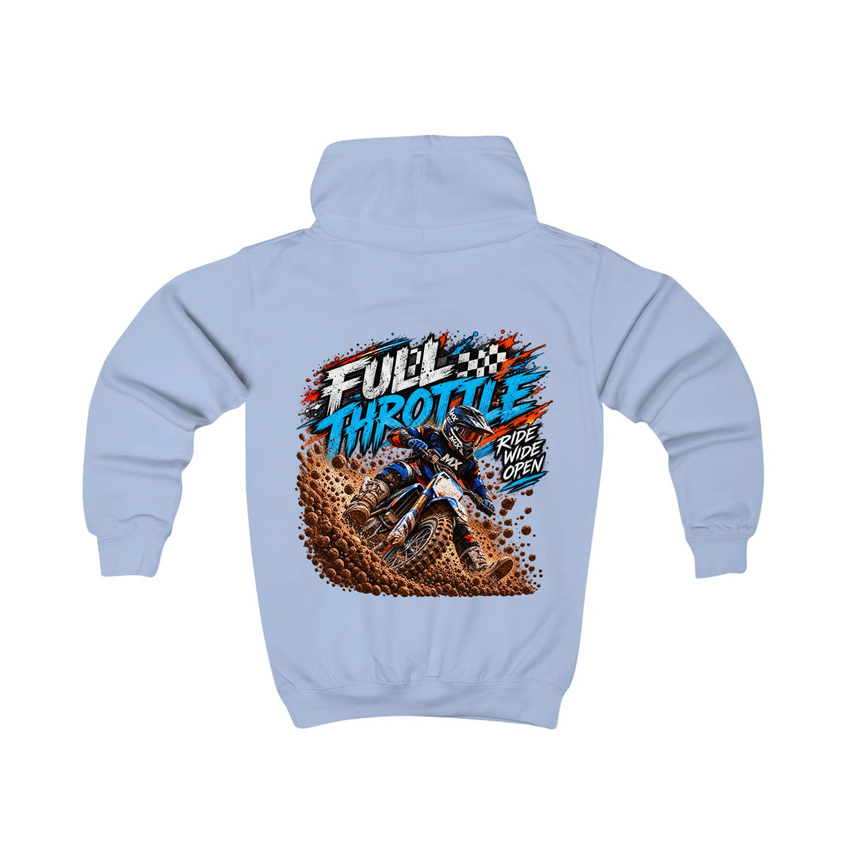 Full Throttle Youth Hoodie – Kids Motocross Dirt Bike Hoodie