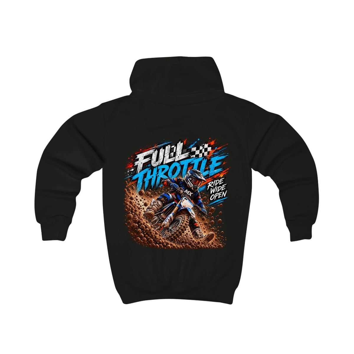 Full Throttle Youth Hoodie – Kids Motocross Dirt Bike Hoodie