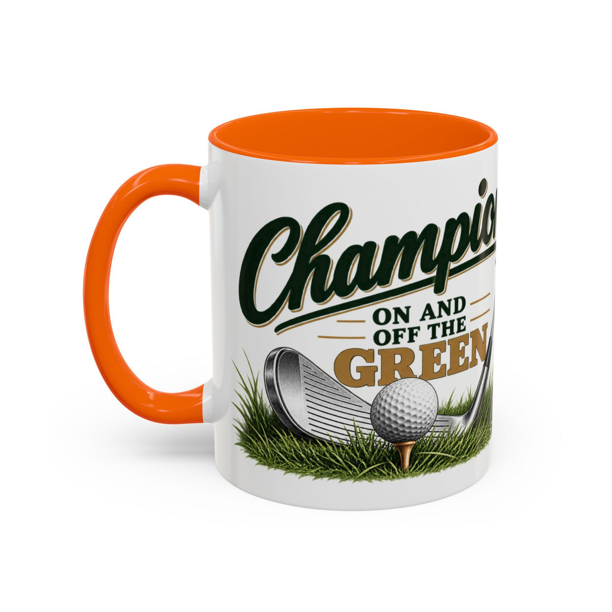 Golf Champion Accent Mug – Wraparound Golfer Design