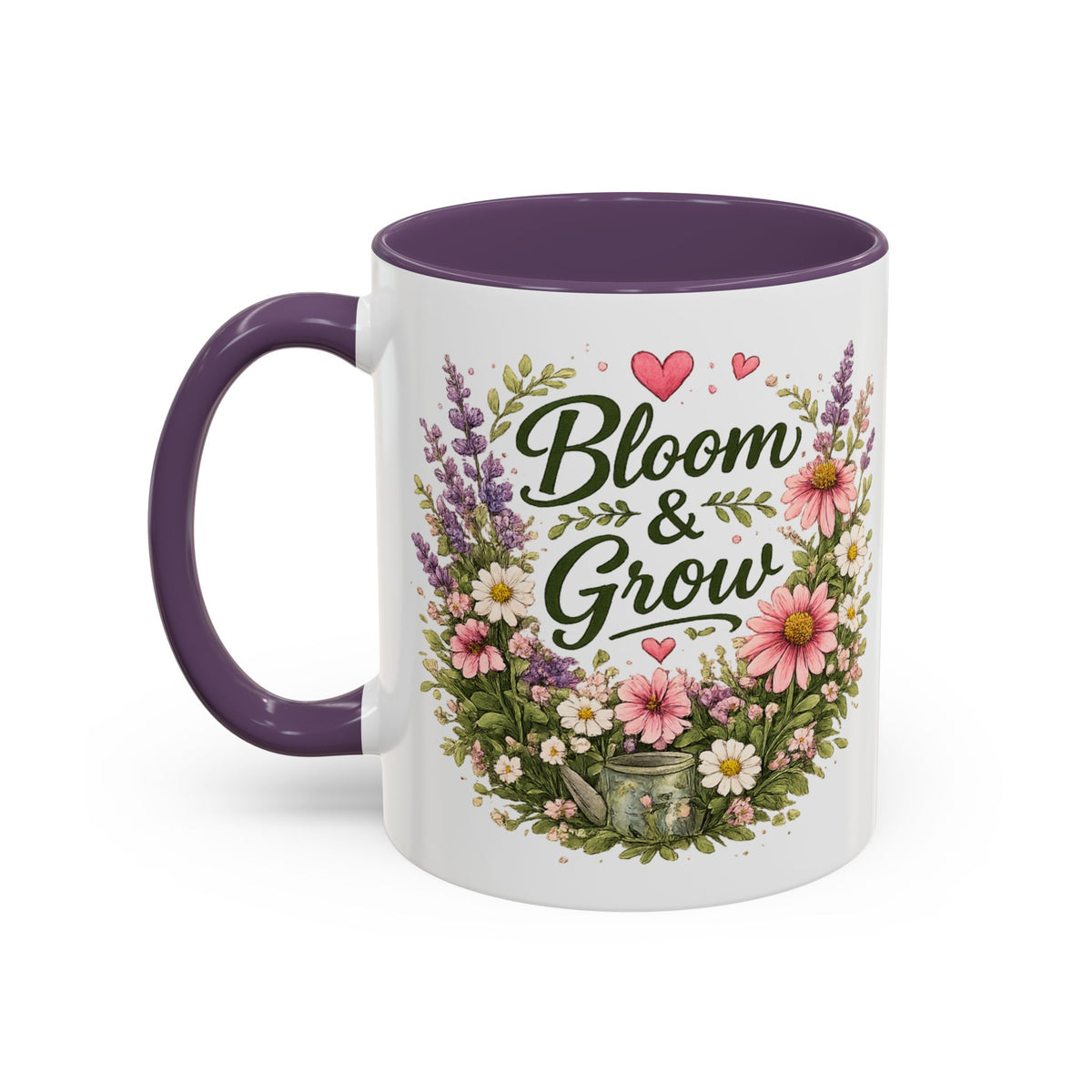 Bloom & Grow Floral Accent Ceramic Mug