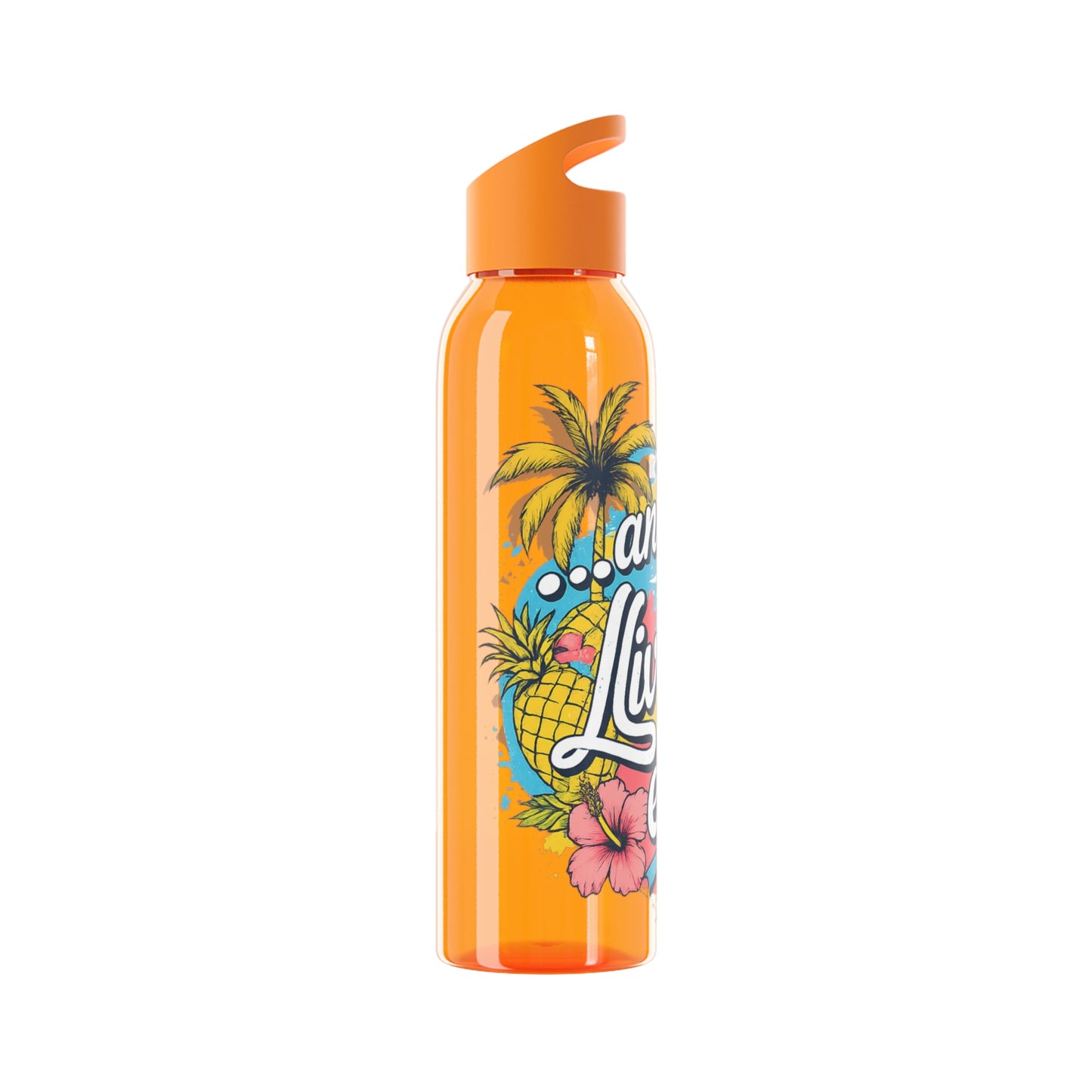 Easy Living Co       and the Living is Easy Tropical Reusable Water Bottle | Beach & Summer Sports Bottle