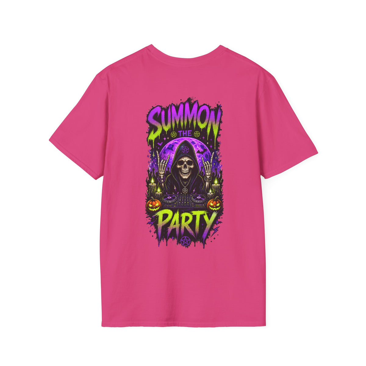 Summon The Party Halloween Unisex T-Shirt – Front & Back Print