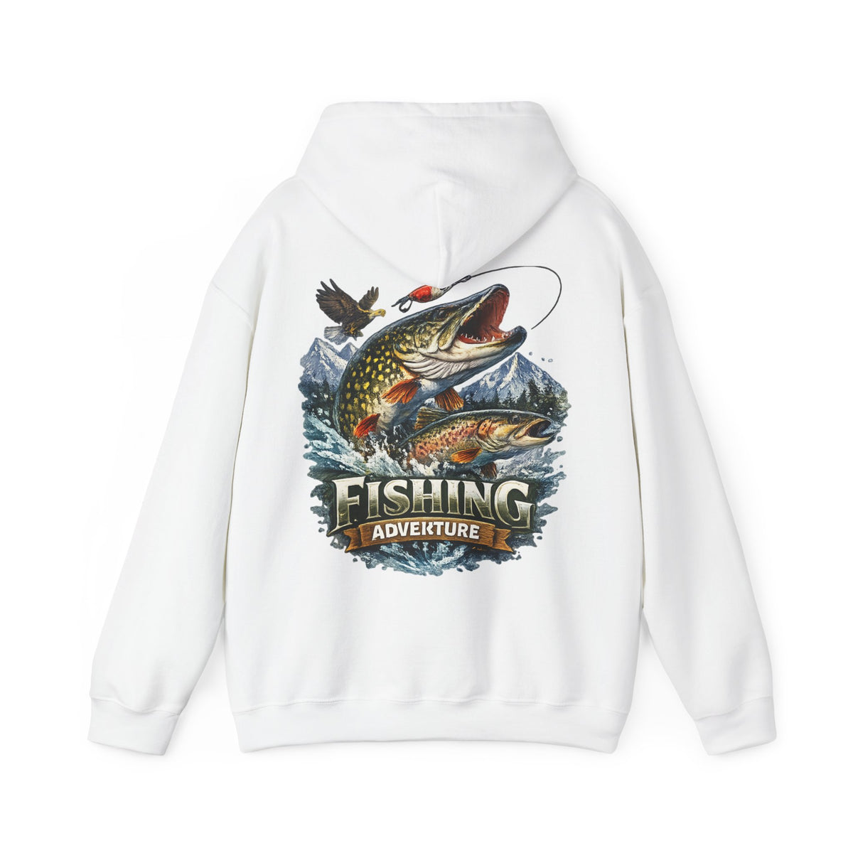 Fishing Adventure Back Print Hoodie – Angler Graphic Hoodie
