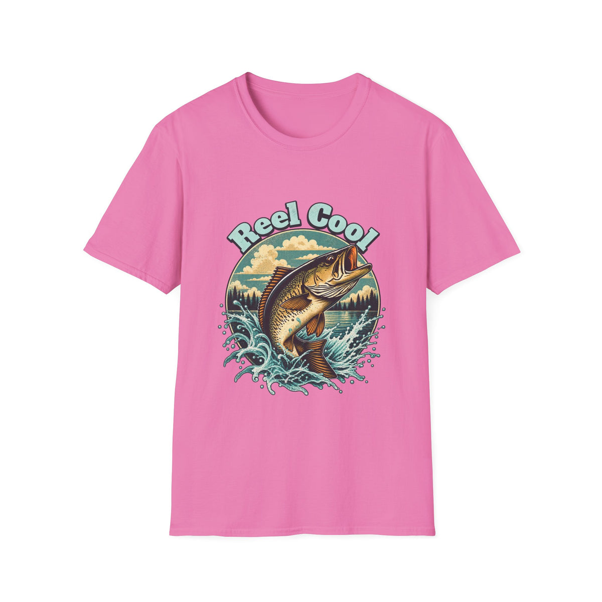 T-shirt de pêche « Reel Cool » – T-shirt graphique rétro pour pêcheur