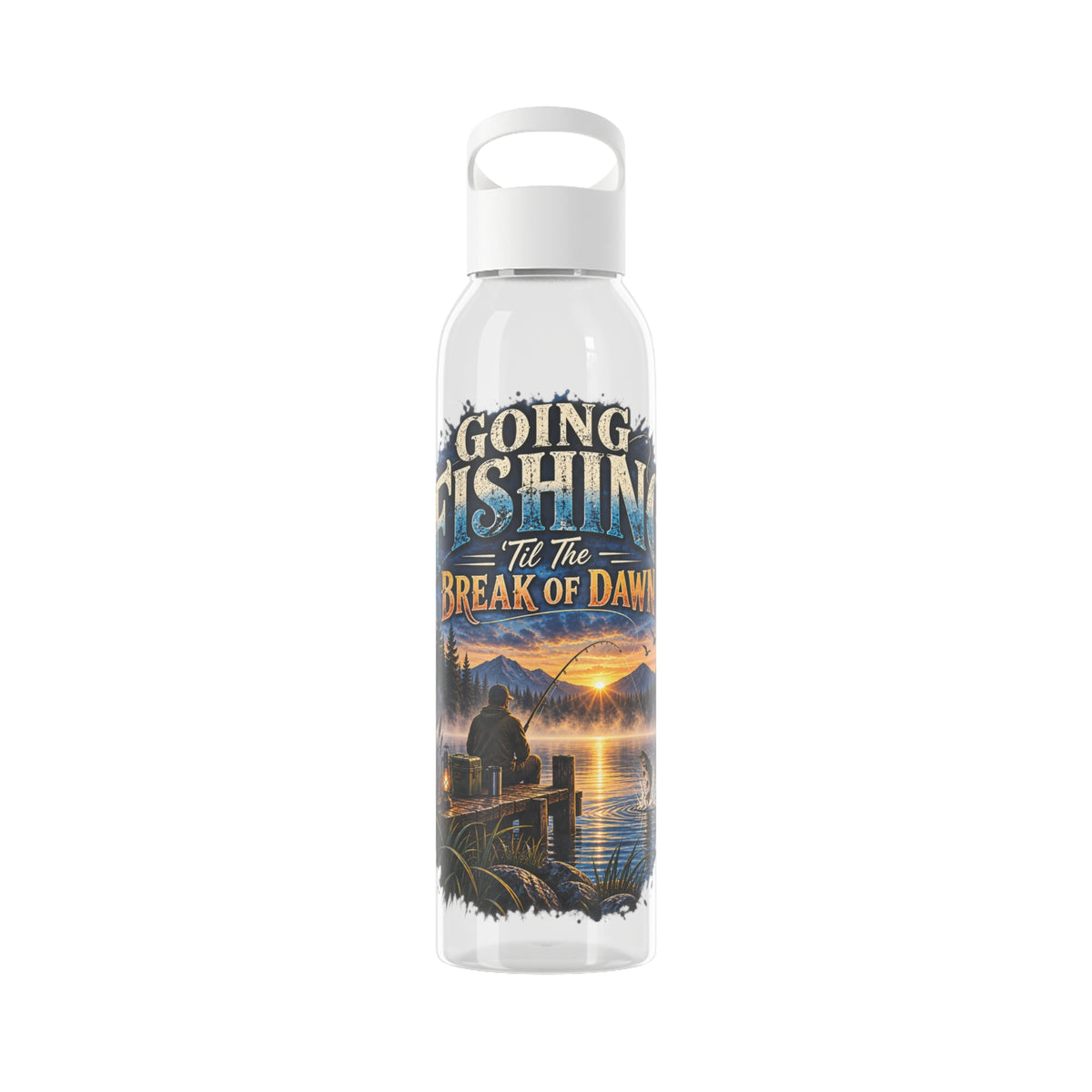 Going Fishing 'Til the Break of Dawn Water Bottle — Fishing Sunrise Stainless Bottle