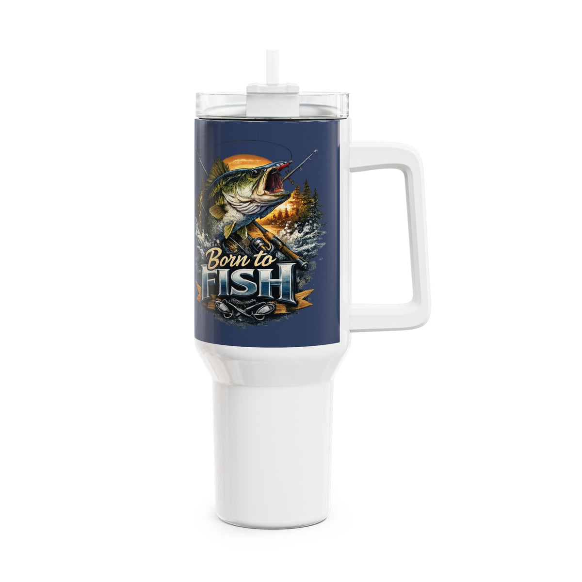 Born to Fish 40oz Insulated Mug