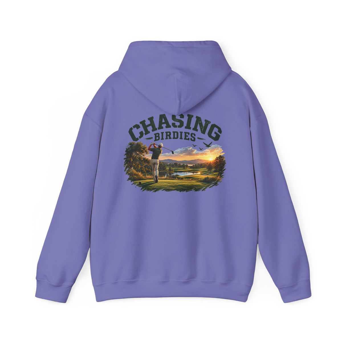 Chasing Birdies Golf Hoodie – Golfer Back Print Hoodie