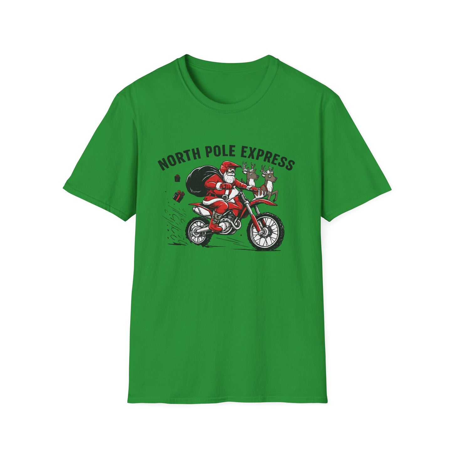 North Pole Express Motocross Christmas T-Shirt