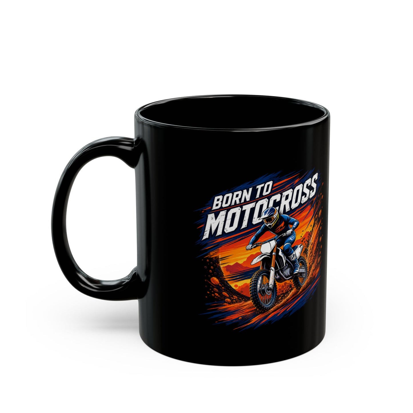 Born to Motocross Black Mug