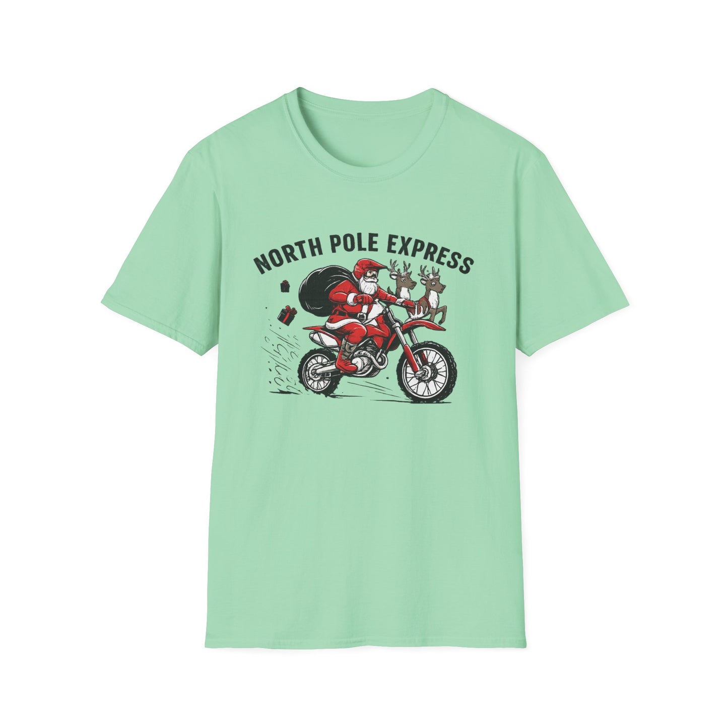 North Pole Express Motocross Christmas T-Shirt