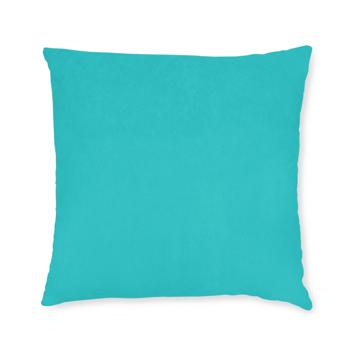 Teal Cowboy Boot Pattern Square Pillow — Western Accent Throw Pillow