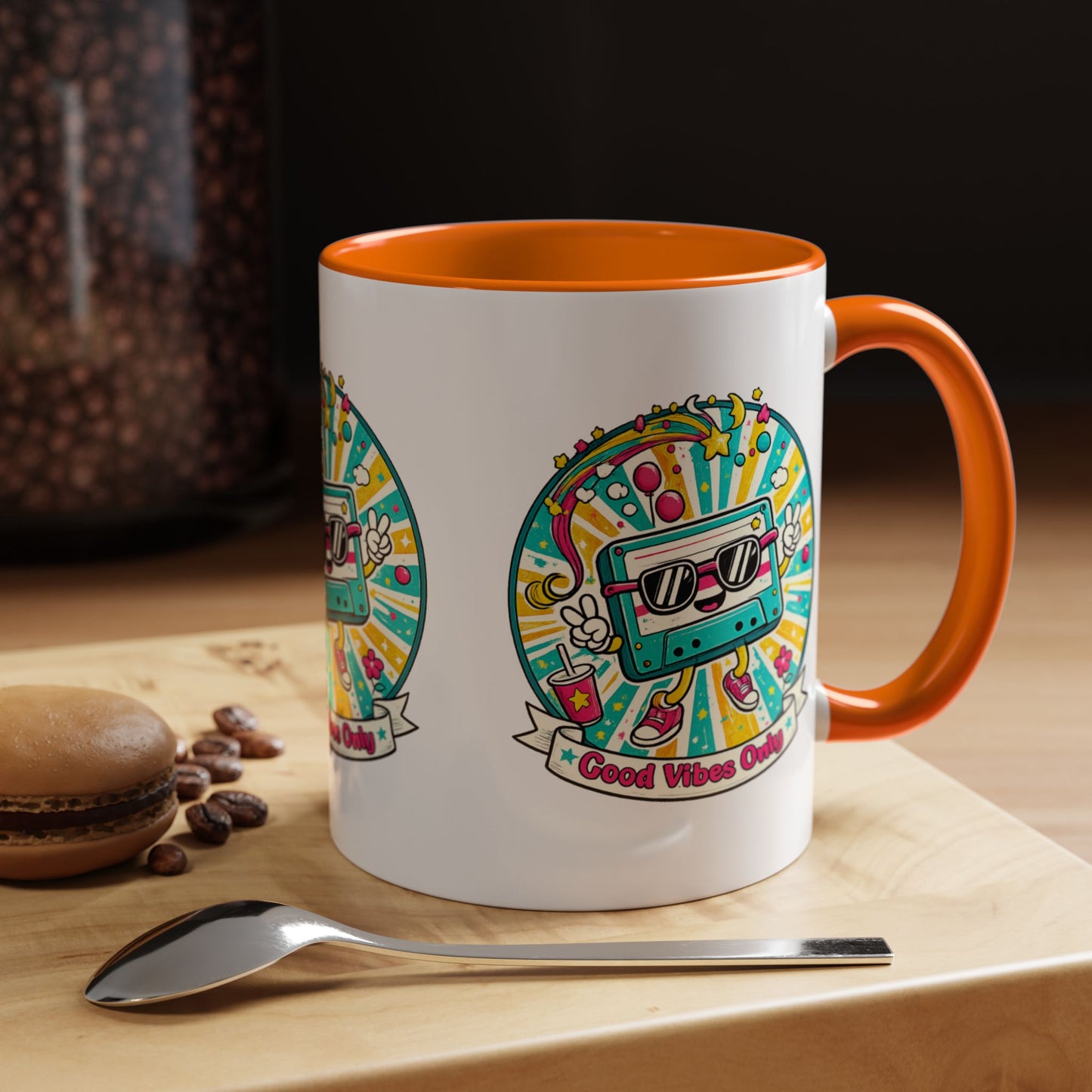 Retro Good Vibes Accent Mug