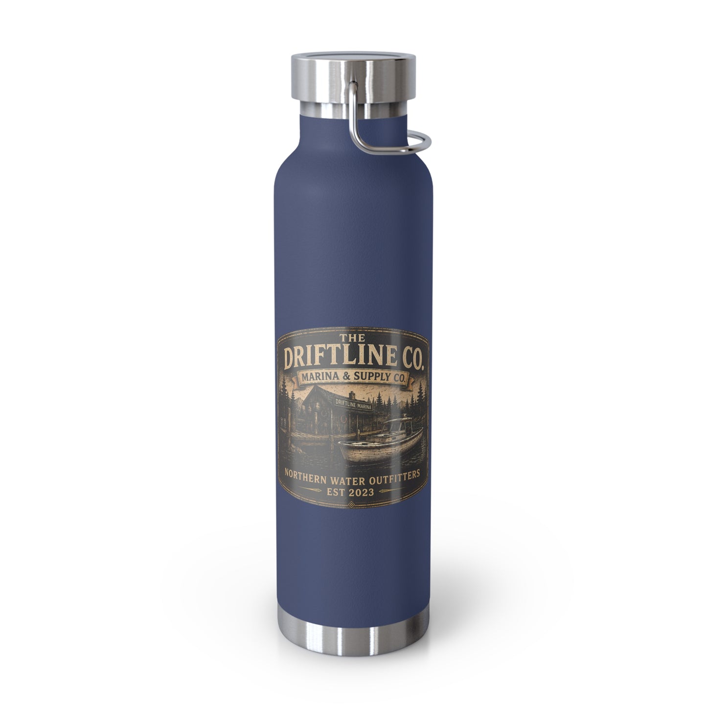 The Driftline Company Marina & Supply Co. Insulated Flask | Northern Water Outfitters Stainless Steel Water Bottle
