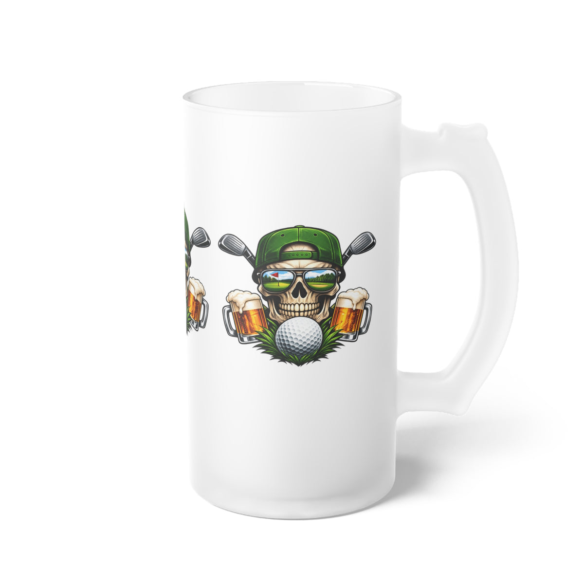 Fairways & Cold Beers Golf Skull Beer Tankard