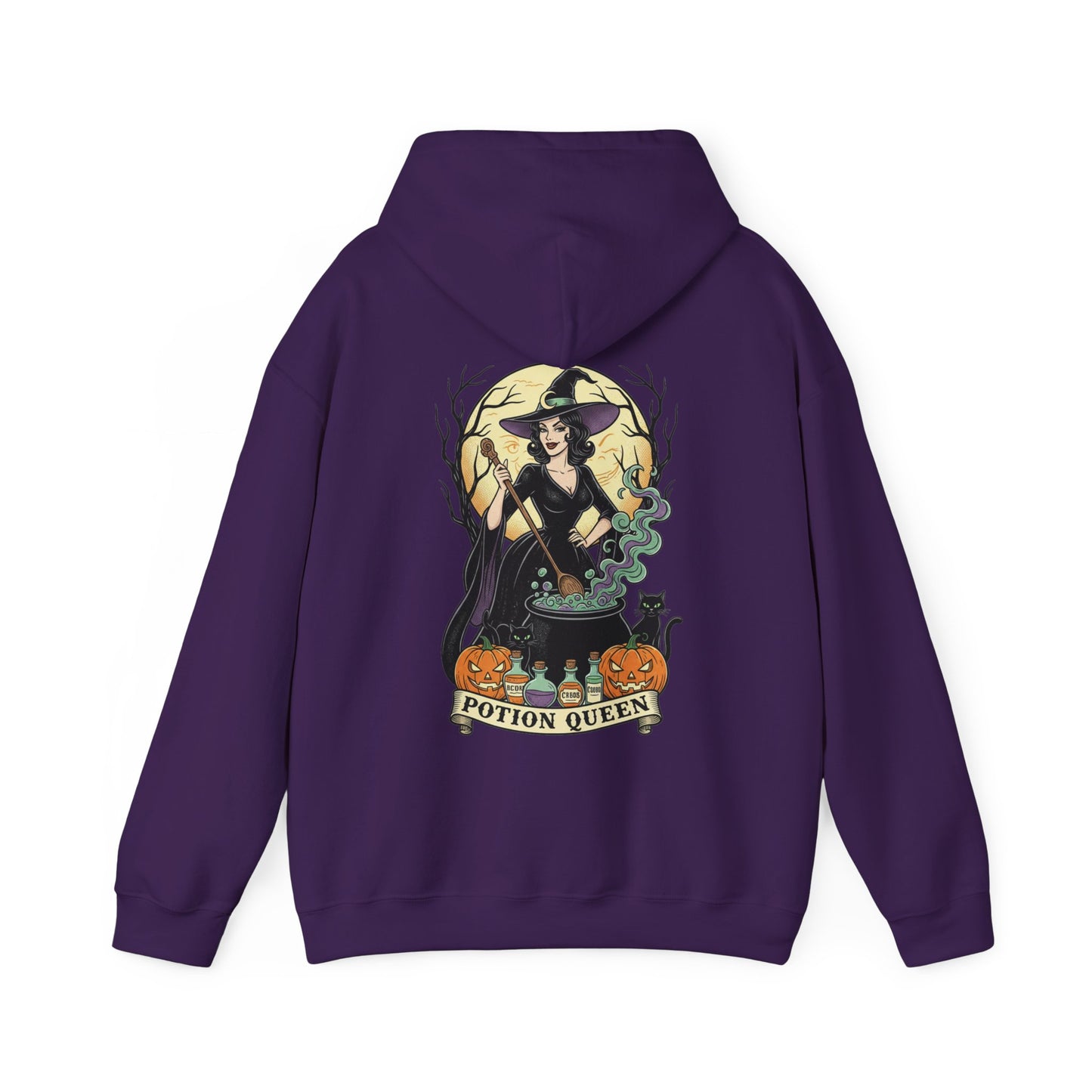 Potion Queen Hoodie Halloween Hexenkessel Grafik Sweatshirt